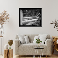 Historic Framed Print, Rush Creek Hydroelectric System, Powerhouse Exciters, Rush Creek, June Lake vicinity, Mono County, CA - 2,  17-7/8" x 21-7/8"