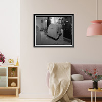 Historic Framed Print, Rush Creek Hydroelectric System, Powerhouse Exciters, Rush Creek, June Lake vicinity, Mono County, CA - 5,  17-7/8" x 21-7/8"