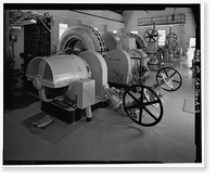 Historic Framed Print, Rush Creek Hydroelectric System, Powerhouse Exciters, Rush Creek, June Lake vicinity, Mono County, CA - 8,  17-7/8" x 21-7/8"