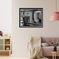 Historic Framed Print, Rush Creek Hydroelectric System, Powerhouse Exciters, Rush Creek, June Lake vicinity, Mono County, CA - 10,  17-7/8" x 21-7/8"