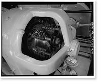 Historic Framed Print, Rush Creek Hydroelectric System, Powerhouse Exciters, Rush Creek, June Lake vicinity, Mono County, CA - 11,  17-7/8" x 21-7/8"