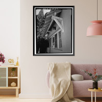 Historic Framed Print, Lee Vining Creek Hydroelectric System, Triplex Cottage, Lee Vining Creek, Lee Vining vicinity, Mono County, CA - 4,  17-7/8" x 21-7/8"