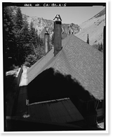 Historic Framed Print, Lee Vining Creek Hydroelectric System, Triplex Cottage, Lee Vining Creek, Lee Vining vicinity, Mono County, CA - 5,  17-7/8" x 21-7/8"