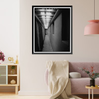 Historic Framed Print, Lee Vining Creek Hydroelectric System, Triplex Cottage, Lee Vining Creek, Lee Vining vicinity, Mono County, CA - 11,  17-7/8" x 21-7/8"