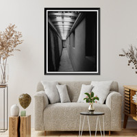 Historic Framed Print, Lee Vining Creek Hydroelectric System, Triplex Cottage, Lee Vining Creek, Lee Vining vicinity, Mono County, CA - 11,  17-7/8" x 21-7/8"