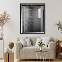 Historic Framed Print, Lee Vining Creek Hydroelectric System, Triplex Cottage, Lee Vining Creek, Lee Vining vicinity, Mono County, CA - 18,  17-7/8" x 21-7/8"
