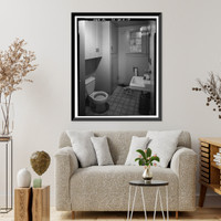 Historic Framed Print, Lee Vining Creek Hydroelectric System, Triplex Cottage, Lee Vining Creek, Lee Vining vicinity, Mono County, CA - 19,  17-7/8" x 21-7/8"