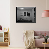 Historic Framed Print, Lee Vining Creek Hydroelectric System, Triplex Cottage, Lee Vining Creek, Lee Vining vicinity, Mono County, CA - 22,  17-7/8" x 21-7/8"