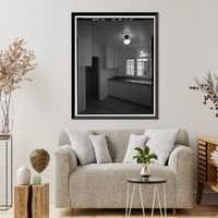 Historic Framed Print, Lee Vining Creek Hydroelectric System, Triplex Cottage, Lee Vining Creek, Lee Vining vicinity, Mono County, CA - 34,  17-7/8" x 21-7/8"