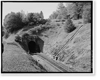 Historic Framed Print, Central Pacific Transcontinental Railroad, Tunnel No. 24, Milepost 132.9, Applegate vicinity, Placer County, CA - 3,  17-7/8" x 21-7/8"