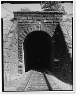 Historic Framed Print, Central Pacific Transcontinental Railroad, Tunnel No. 28, Milepost 134.75, Applegate vicinity, Placer County, CA - 3,  17-7/8" x 21-7/8"