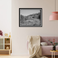 Historic Framed Print, Central Pacific Transcontinental Railroad, Tunnel No. 38, Milepost 180.58, Cisco, Placer County, CA,  17-7/8" x 21-7/8"