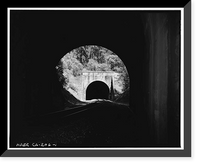 Historic Framed Print, Central Pacific Transcontinental Railroad, Tunnel No. 34, Milepost 145.4, Colfax vicinity, Placer County, CA,  17-7/8" x 21-7/8"