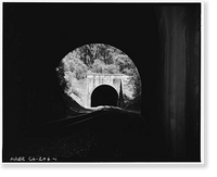 Historic Framed Print, Central Pacific Transcontinental Railroad, Tunnel No. 34, Milepost 145.4, Colfax vicinity, Placer County, CA,  17-7/8" x 21-7/8"