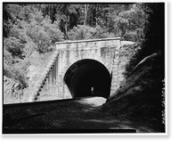 Historic Framed Print, Central Pacific Transcontinental Railroad, Tunnel No. 34, Milepost 145.4, Colfax vicinity, Placer County, CA - 2,  17-7/8" x 21-7/8"