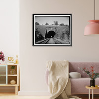 Historic Framed Print, Central Pacific Transcontinental Railroad, Tunnel No. 18, Milepost 120.5, Newcastle, Placer County, CA,  17-7/8" x 21-7/8"
