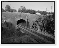 Historic Framed Print, Central Pacific Transcontinental Railroad, Tunnel No. 18, Milepost 120.5, Newcastle, Placer County, CA - 2,  17-7/8" x 21-7/8"