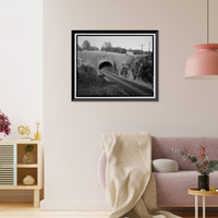 Historic Framed Print, Central Pacific Transcontinental Railroad, Tunnel No. 18, Milepost 120.5, Newcastle, Placer County, CA - 2,  17-7/8" x 21-7/8"