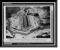 Historic Framed Print, Prado Dam, Santa Ana River near junction of State Highways 71, Corona vicinity, Riverside County, CA - 4,  17-7/8" x 21-7/8"