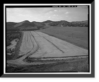 Historic Framed Print, Prado Dam, Embankment, Santa Ana River near junction of State Highways 71, Corona vicinity, Riverside County, CA,  17-7/8" x 21-7/8"