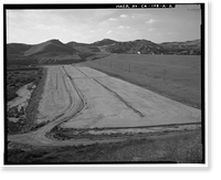 Historic Framed Print, Prado Dam, Embankment, Santa Ana River near junction of State Highways 71, Corona vicinity, Riverside County, CA,  17-7/8" x 21-7/8"