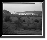 Historic Framed Print, Prado Dam, Spillway, Santa Ana River near junction of State Highways 71, Corona vicinity, Riverside County, CA,  17-7/8" x 21-7/8"