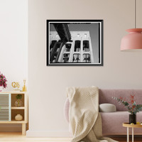 Historic Framed Print, Prado Dam, Outlet Works, Santa Ana River near junction of State Highways 71, Corona vicinity, Riverside County, CA - 6,  17-7/8" x 21-7/8"