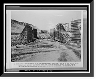 Historic Framed Print, Prado Dam, Outlet Works, Santa Ana River near junction of State Highways 71, Corona vicinity, Riverside County, CA - 24,  17-7/8" x 21-7/8"