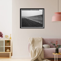 Historic Framed Print, Prado Dam, Spillway, Santa Ana River near junction of State Highways 71, Corona vicinity, Riverside County, CA - 6,  17-7/8" x 21-7/8"