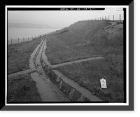 Historic Framed Print, Prado Dam, Spillway, Santa Ana River near junction of State Highways 71, Corona vicinity, Riverside County, CA - 9,  17-7/8" x 21-7/8"