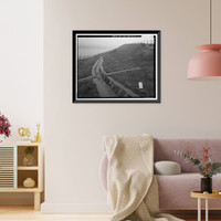 Historic Framed Print, Prado Dam, Spillway, Santa Ana River near junction of State Highways 71, Corona vicinity, Riverside County, CA - 9,  17-7/8" x 21-7/8"