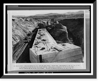 Historic Framed Print, Prado Dam, Spillway, Santa Ana River near junction of State Highways 71, Corona vicinity, Riverside County, CA - 12,  17-7/8" x 21-7/8"