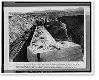 Historic Framed Print, Prado Dam, Spillway, Santa Ana River near junction of State Highways 71, Corona vicinity, Riverside County, CA - 12,  17-7/8" x 21-7/8"