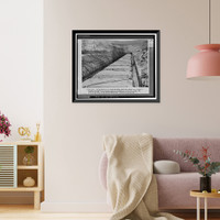 Historic Framed Print, Prado Dam, Spillway, Santa Ana River near junction of State Highways 71, Corona vicinity, Riverside County, CA - 15,  17-7/8" x 21-7/8"