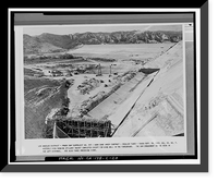 Historic Framed Print, Prado Dam, Spillway, Santa Ana River near junction of State Highways 71, Corona vicinity, Riverside County, CA - 18,  17-7/8" x 21-7/8"