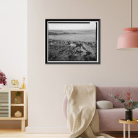 Historic Framed Print, Keefe-McDerby Mine Ditch, East of East Bidwell Street between Clarksville Ro, Folsom vicinity, Sacramento County, CA - 4,  17-7/8" x 21-7/8"