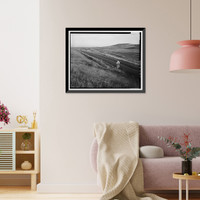 Historic Framed Print, Keefe-McDerby Mine Ditch, East of East Bidwell Street between Clarksville Ro, Folsom vicinity, Sacramento County, CA - 5,  17-7/8" x 21-7/8"