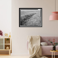 Historic Framed Print, Keefe-McDerby Mine Ditch, East of East Bidwell Street between Clarksville Ro, Folsom vicinity, Sacramento County, CA - 7,  17-7/8" x 21-7/8"