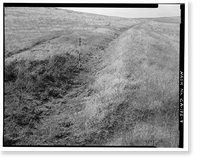 Historic Framed Print, Keefe-McDerby Mine Ditch, East of East Bidwell Street between Clarksville Ro, Folsom vicinity, Sacramento County, CA - 9,  17-7/8" x 21-7/8"