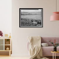 Historic Framed Print, Keefe-McDerby Mine Ditch, East of East Bidwell Street between Clarksville Ro, Folsom vicinity, Sacramento County, CA - 14,  17-7/8" x 21-7/8"