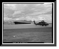 Historic Framed Print, Barstow-Daggett Airport, Hangar Shed No. 4, 39500 National Trails Highway, Daggett vicinity, San Bernardino County, CA,  17-7/8" x 21-7/8"