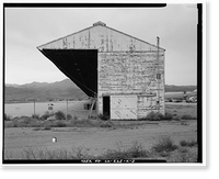 Historic Framed Print, Barstow-Daggett Airport, Hangar Shed No. 4, 39500 National Trails Highway, Daggett vicinity, San Bernardino County, CA - 3,  17-7/8" x 21-7/8"