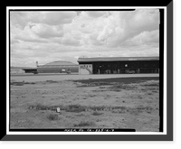 Historic Framed Print, Barstow-Daggett Airport, Hangar Shed No. 4, 39500 National Trails Highway, Daggett vicinity, San Bernardino County, CA - 7,  17-7/8" x 21-7/8"