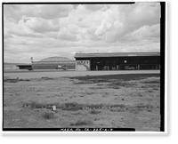Historic Framed Print, Barstow-Daggett Airport, Hangar Shed No. 4, 39500 National Trails Highway, Daggett vicinity, San Bernardino County, CA - 7,  17-7/8" x 21-7/8"