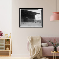 Historic Framed Print, Barstow-Daggett Airport, Hangar Shed No. 4, 39500 National Trails Highway, Daggett vicinity, San Bernardino County, CA - 16,  17-7/8" x 21-7/8"