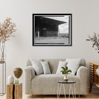 Historic Framed Print, Barstow-Daggett Airport, Hangar Shed No. 4, 39500 National Trails Highway, Daggett vicinity, San Bernardino County, CA - 16,  17-7/8" x 21-7/8"