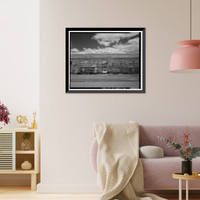 Historic Framed Print, Barstow-Daggett Airport, Hangar Shed No. 4, 39500 National Trails Highway, Daggett vicinity, San Bernardino County, CA - 21,  17-7/8" x 21-7/8"