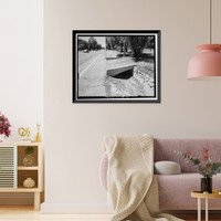 Historic Framed Print, Euclid Avenue, Upland, San Bernardino County, CA - 14,  17-7/8" x 21-7/8"