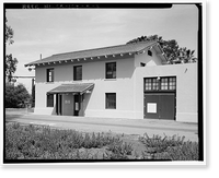 Historic Framed Print, Chollas Heights Naval Radio Transmitting Facility, Transmitter Building, 6410 Zero Road, San Diego, San Diego County, CA - 2,  17-7/8" x 21-7/8"