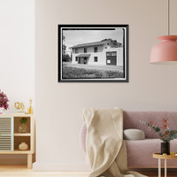 Historic Framed Print, Chollas Heights Naval Radio Transmitting Facility, Transmitter Building, 6410 Zero Road, San Diego, San Diego County, CA - 2,  17-7/8" x 21-7/8"